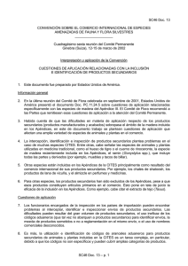 SC46 Doc. 13 CONVENCIÓN SOBRE EL COMERCIO INTERNACIONAL DE ESPECIES