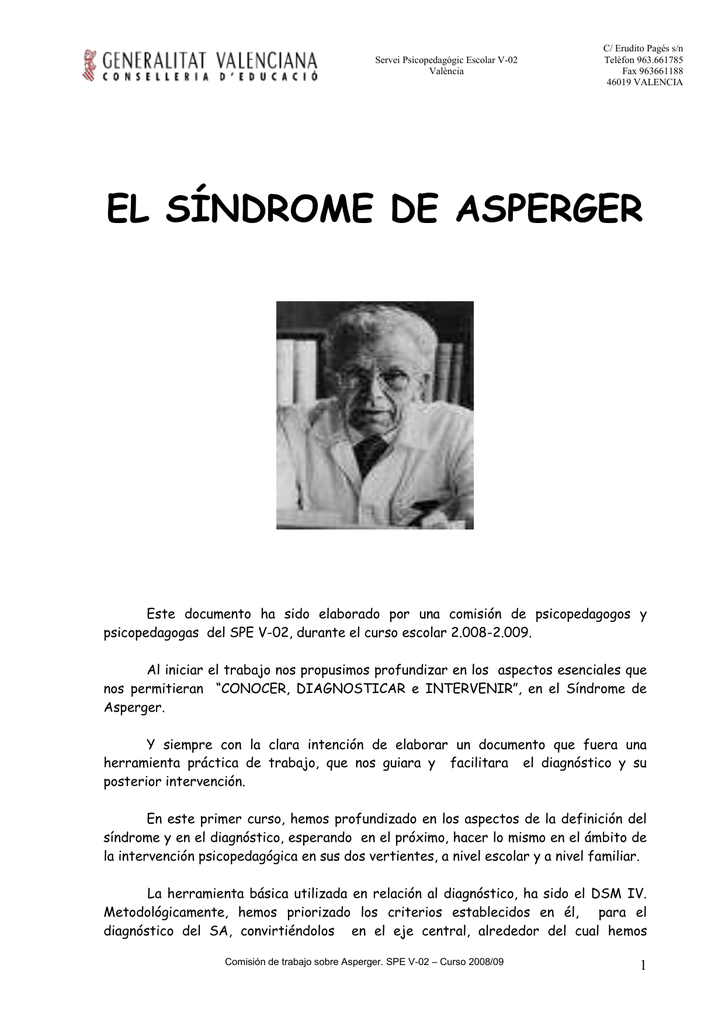 Sindrome de asperger diagnostico