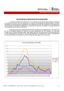 EVOLUCIÓN DE LA INFECCIÓN POR VIH EN NAVARRA