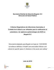 Criterios Diagnosticos IACS para Bogotá
