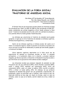 EVALUACION DE LA FOBIA SOCIAL/ TRASTORNO DE ANSIEDAD SOCIAL
