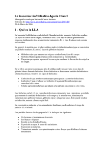 La leucemia Linfoblástica Aguda Infantil