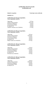 ALPRAZOLAM CEVALLOS - Laboratorios Cevallos