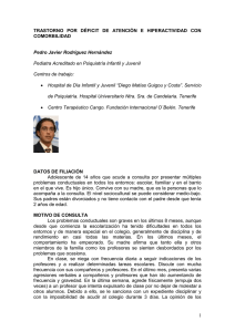 TRASTORNO  POR  DÉFICIT  DE  ATENCIÓN ... COMORBILIDAD  Pedro Javier Rodríguez Hernández