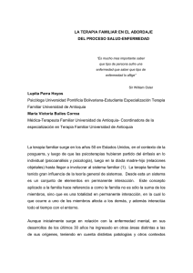 La terapia familiar surge en los años 50 en Estados Unidos, en el