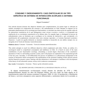 CONSUMO Y ENDEUDAMIENTO: CASO PARTICULAR DE UN TIPO