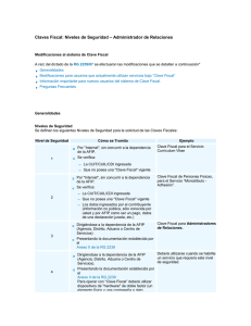 Claves Fiscal: Niveles de Seguridad &ndash; Administrador de Relaciones