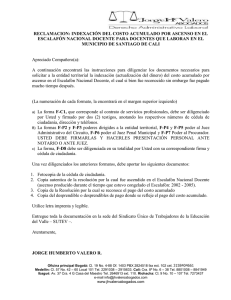 RECLAMACION: INDEXACI&Oacute;N DEL COSTO ACUMULADO POR