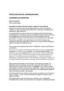 PSICOLOGIA SOCIAL ORGANIZA. LEONARDO SCHVARSTEIN