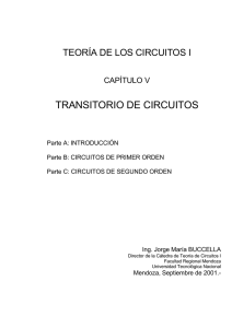 TRANSITORIO DE CIRCUITOS TEORÍA DE LOS CIRCUITOS I CAPÍTULO V