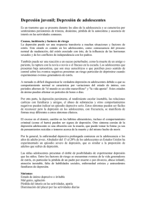 Depresi&oacute;n juvenil