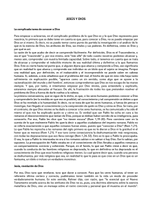 JESÚS Y DIOS La complicada tarea de conocer a Dios Para