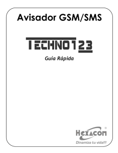 Guía Rápida de Uso GSM TECHNO