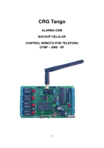 CRG Tango COMANDOS por SMS - control remoto gsm dtmf control