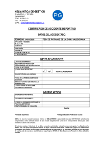 certificado de accidente - Federación Patinaje Comunidad Valenciana