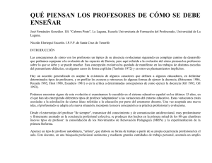 QUÉ PIENSAN LOS PROFESORES DE CÓMO SE DEBE ENSEÑAR