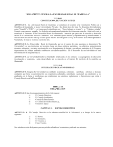 &ldquo;REGLAMENTO GENERAL LA UNIVERSIDAD RURAL DE