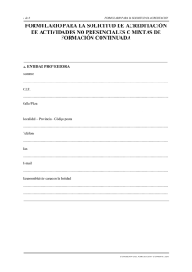 formulario para la solicitud de acreditacion de actividades de