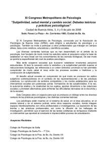 XI Congreso Metropolitano de Psicología