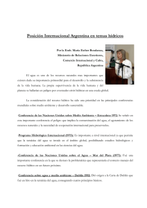 Posición Internacional Argentina en temas hídricos