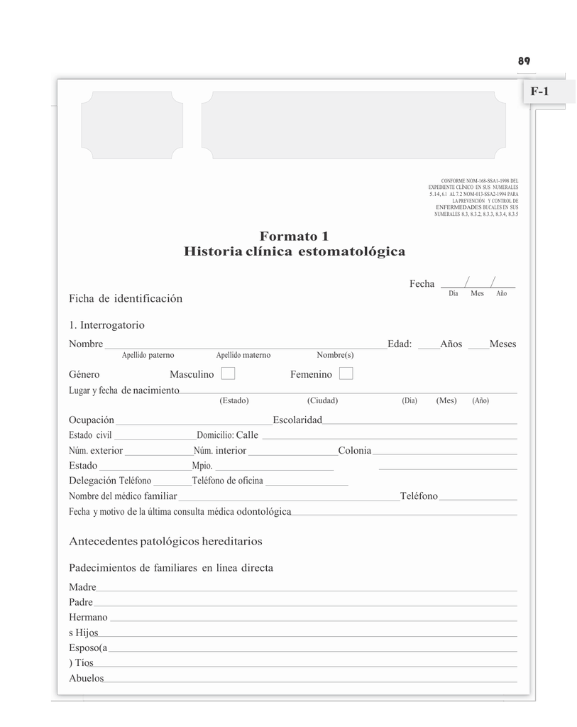 Descargar Formatos De Historia Clinica Dental 2558