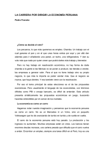 LA CARRERA POR DIRIGIR LA ECONOMÍA PERUANA