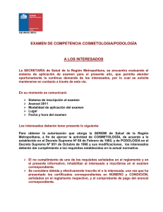 18/Abril/2011 EXAMEN DE COMPETENCIA COSMETOLOGIA