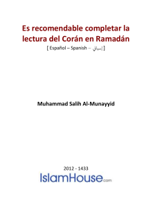 Es recomendable completar la lectura del Corán en Ramadán DOC