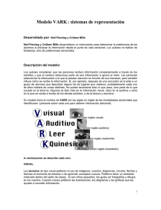 Modelo VARK : sistemas de representación  Desarrollado por: