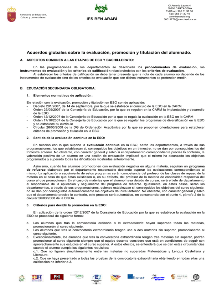 Criterios Promoción. Titulación Y Acceso A Diversificación 15-16