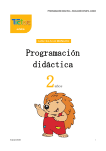 PROGRAMACIÓN DIDÁCTICA – EDUCACIÓN INFANTIL 2 AÑOS