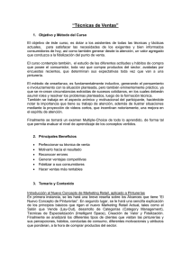 &ldquo;T&eacute;cnicas de Ventas&rdquo;