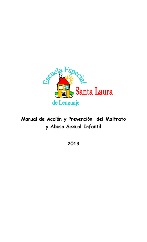 Manual De Acci n Maltrato Y Abuso Sexual Infantil