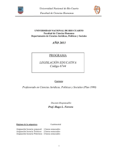 legislacion educativa - Sistema de Información de la UNRC