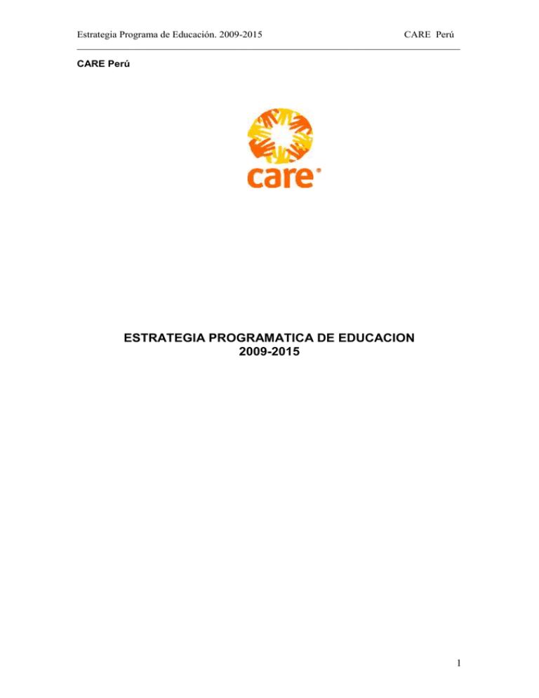 Ficha Programatica ESTRATEGIA PROGRAMATICA DE EDUCACION - P