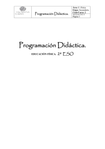 Colegio Sagrada Familia “EL MONTE Programación Didáctica. Área