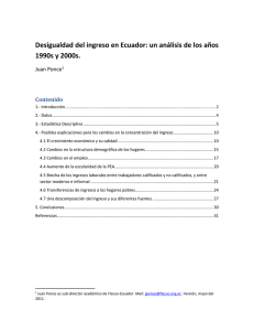 Desigualdad del ingreso en Ecuador: un análisis de los años