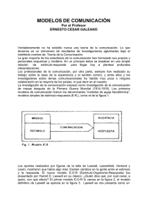 MODELOS DE COMUNICACIÓN Por el Profesor ERNESTO CESAR GALEANO