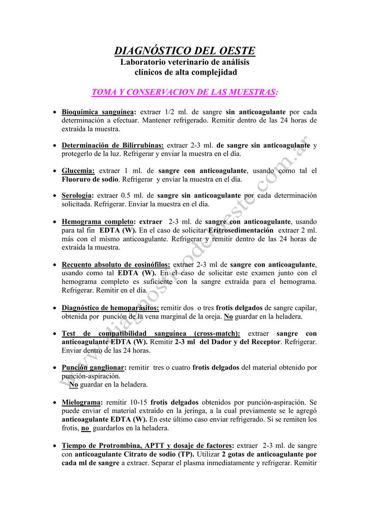 Analisis de laboratorio completo Analisis de laboratorio completo