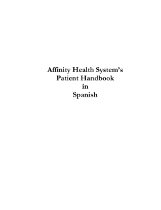 Patient Handbook - Affinity Health System