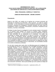 línea de investigacion “procesos pedagógicos y curriculares