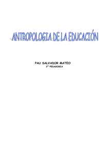 antropología filosofia + antropología pedagógica