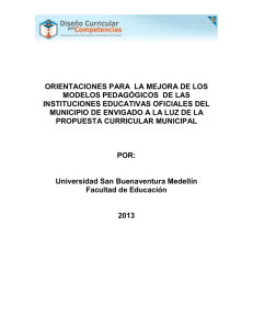 ORIENTACIONES PARA  LA MEJORA DE LOS INSTITUCIONES EDUCATIVAS OFICIALES DEL