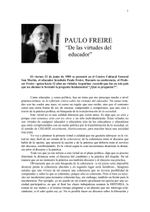 P. Freire - De las virtudes del educador