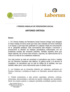 Bases Premio Andaluz de Periodismo Social