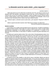 La dimensi&oacute;n social de nuestra misi&oacute;n