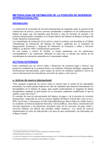 metodologia de estimación de la posición de inversion internacional