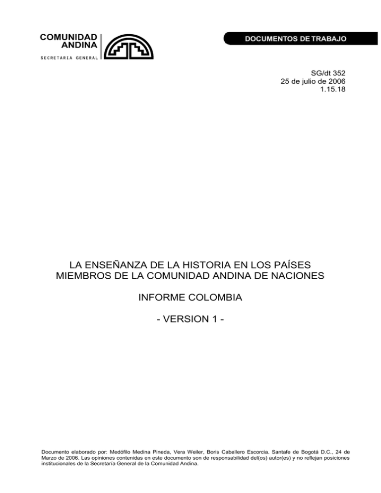 LA ENSE ANZA DE LA HISTORIA EN LOS PA SES MIEMBROS DE