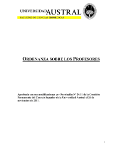 Ordenanza sobre los profesores