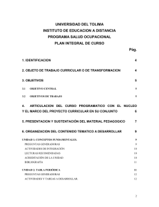 6. organizacion del contenido tematico a desarrollar